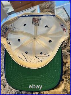 SIGNED Troy Aik. Dallas Cowboys Shark Tooth LA Logo Athletic Hat SnapbackVintage
