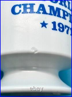 Set of 4 1971 Dallas Cowboys NFL World Champions Plastic Cups Mugs With Stand