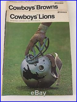 Set of 8 Dallas Cowboys NFL Vintage 1968 Football Programs Home Games