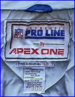 Size Large Vintage Dallas Cowboys Authentic Pro-Line By Apex One Puffer Jacket