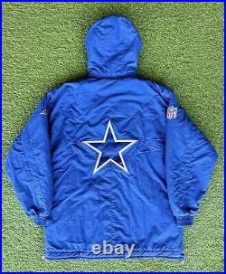 Size Large Vintage Dallas Cowboys Authentic Pro-Line By Apex One Puffer Jacket