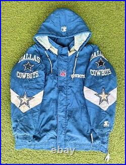 Size XL Vintage Dallas Cowboys Starter Puffer Jacket