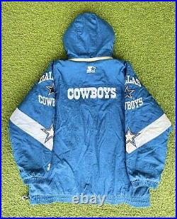 Size XL Vintage Dallas Cowboys Starter Puffer Jacket