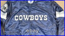 Starter G-III NFL Dallas Cowboys Satin Bomber Jacket Size Medium