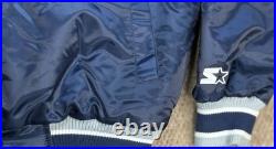 Starter G-III NFL Dallas Cowboys Satin Bomber Jacket Size Medium