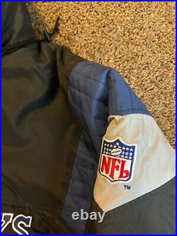 Starter Pro Line Cowboys Puffer Pullover Jacket. Size Large