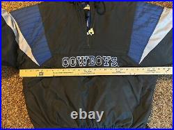 Starter Pro Line Cowboys Puffer Pullover Jacket. Size Large