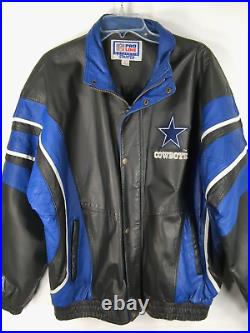 Starter Proline Leather Jacket Dallas Cowboys NFL Football Men's Size Large