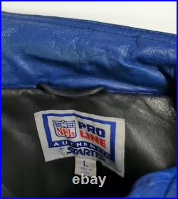 Starter Proline Leather Jacket Dallas Cowboys NFL Football Men's Size Large