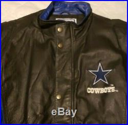 Starter Proline NFL Dallas Cowboys Football Genuine Leather Jacket Men's XL USED