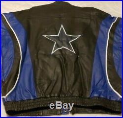 Starter Proline NFL Dallas Cowboys Football Genuine Leather Jacket Men's XL USED