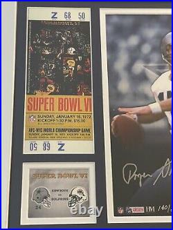 Super Bowl Limited Edtn Dallas Cowboy Roger Staubach & Troy Aikman Highland Mint