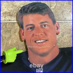 TROY AIKMAN DALLAS COWBOYS VINTAGE NFL 1993 CARDBOARD CUTOUT SIGN STANDUP Lay's