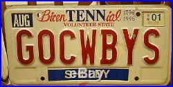 Tennessee license plate GOCWBYS Dallas Cowboys