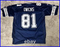 Terrell Owens #81 Dallas Cowboys Reebok NFL Jersey Men's XL +2 Length Stitched