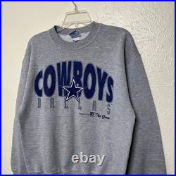The Game Dallas Cowboys Sweatshirt Mens M Gray Crewneck NFL Vintage 90s USA