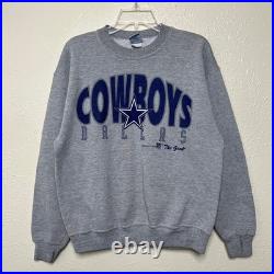 The Game Dallas Cowboys Sweatshirt Mens M Gray Crewneck NFL Vintage 90s USA