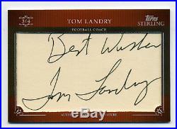 Tom Landry 2009 Topps Sterling Autograph Auto #3/4 Dallas Cowboys HOF Head Coach