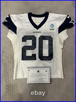 Tony Pollard 2023 Dallas Cowboys #20 Practice Used Jersey Fanatics COA Tony Pollard 2023 Dallas Cowboys #20 Practice Used Jersey Fanatics COA