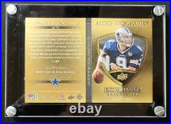 Tony Romo 2009 EXQUISITE Auto Biography /75 On Card Autograph Booklet Cowboys