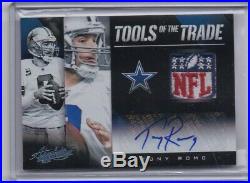 Tony Romo 2012 Absolute NFL Game Used Logo Auto 1/1 Tools Of The Trade Cowboys
