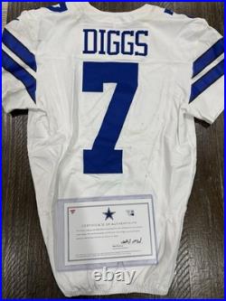 Trevon Diggs Dallas Cowboys Game Used Worn Jersey 10/12/25 vs Panthers Team COA