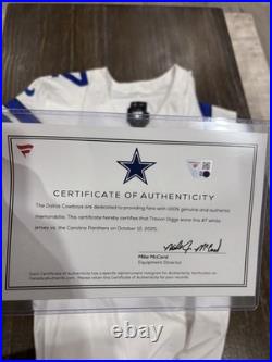 Trevon Diggs Dallas Cowboys Game Used Worn Jersey 10/12/25 vs Panthers Team COA