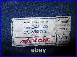 Troy Aikman 1993 Dallas Cowboys NFL Super Bowl Football Jersey LG 46-48