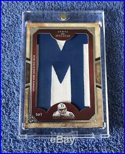 Troy Aikman 2011 Topps Five Star Game Used Letterman Patch 1/1 Cowboys