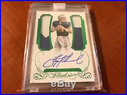 Troy Aikman 2015 Flawless Emerald Auto Autograph Dual Game-Used 2Color Patch 4/5