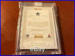 Troy Aikman 2015 Flawless Emerald Auto Autograph Dual Game-Used 2Color Patch 4/5