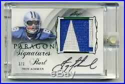 Troy Aikman 2017 Leaf Pearl Autograph Auto GU #2/2 Dallas Cowboys QB HOFer