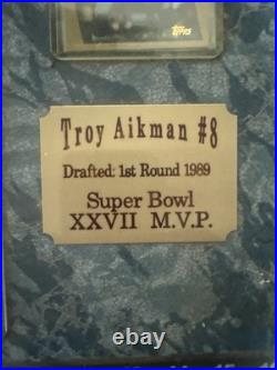 Troy Aikman #8 Dallas Cowboys Commemorative Plaque Super Bowl XXVII MVP