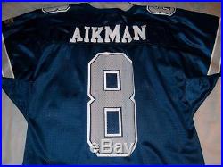 Troy Aikman 8 Dallas Cowboys NFL Blue Wilson Vintage Jersey Men's Medium used