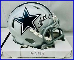 Troy Aikman Dallas Cowboys Signed Mini Riddell Football NFL Helmet 3 5/8 COA