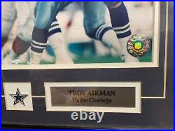 Troy Aikman oficial licensed NFL product Cowboys vs Bills superbowl framed pic