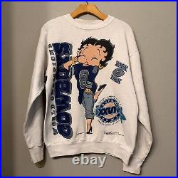 Tultex Vintage 1994 Dallas cowboys Betty Boop Super Bowl Back To Bag Sweatshirt