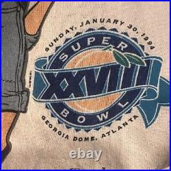 Tultex Vintage 1994 Dallas cowboys Betty Boop Super Bowl Back To Bag Sweatshirt
