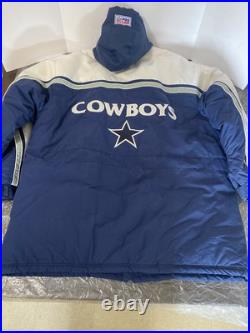 Used Nike Pro Line Dallas Cowboys Heavy Winter Jacket Hooded Xl