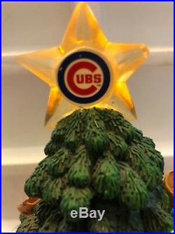 VERY RARE! Danbury Mint Chicago cubs Light-Up Resin Christmas Tree MLB