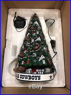 VERY RARE! Danbury Mint DALLAS COWBOYS Light-Up Resin Christmas Tree NFL