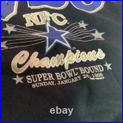 VERY-RARE VTG 90, s DALLAS COWBOYS NFL NFC CHAMPS SPELLOUT L/XL CREWNECK