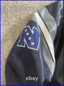 VINTAGE 1990'S Dallas Cowboys Leather Jacket With Gloves