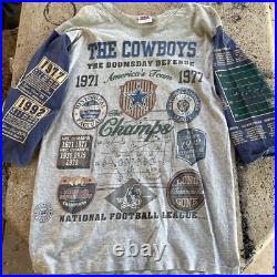 VINTAGE 1994 Dallas Cowboys DoomsDay Defense Shirt Gray Blue Football Mens XL
