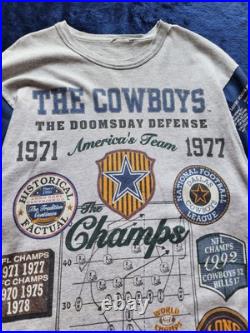 VINTAGE 1994 Dallas Cowboys DoomsDay Defense Shirt Gray Blue Football Mens XL