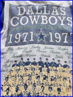 VINTAGE 1994 Dallas Cowboys DoomsDay Defense Shirt Gray Blue Football Mens XL