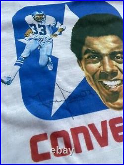 VINTAGE 70s Tony Dorsett Converse T Shirt Dallas Cowboys YOUTH Medium 10-12 Kids