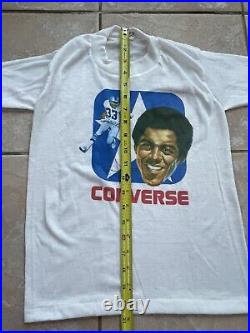 VINTAGE 70s Tony Dorsett Converse T Shirt Dallas Cowboys YOUTH Medium 10-12 Kids