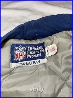 VINTAGE 80'S Dallas Cowboys Jacket BOMBER. XL. STAHL-URBAN. OFFICIAL NFL LICENSE
