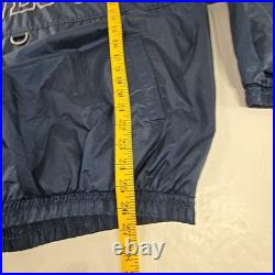 VINTAGE 90s GAME DAY NFL DALLAS COWBOYS BLUE WINDBREAKER MEN'S SIZE LARGE ZIPPER